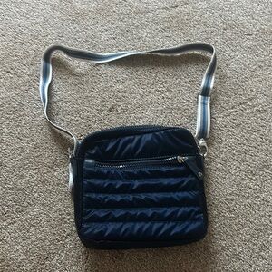 Sandra Robert’s Nylon Crossbody Bag - Navy
